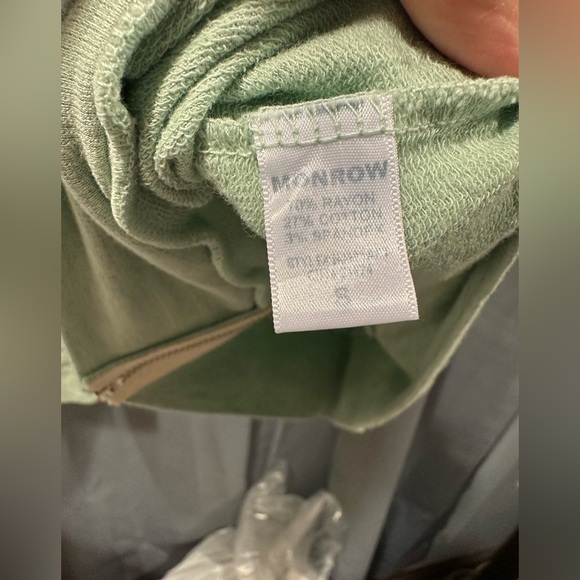 Monrow Supersoft Zip Up Hoodie Hoody Small Sage Matcha Jacket HJ321AFT NWT $168 - Picture 5 of 7